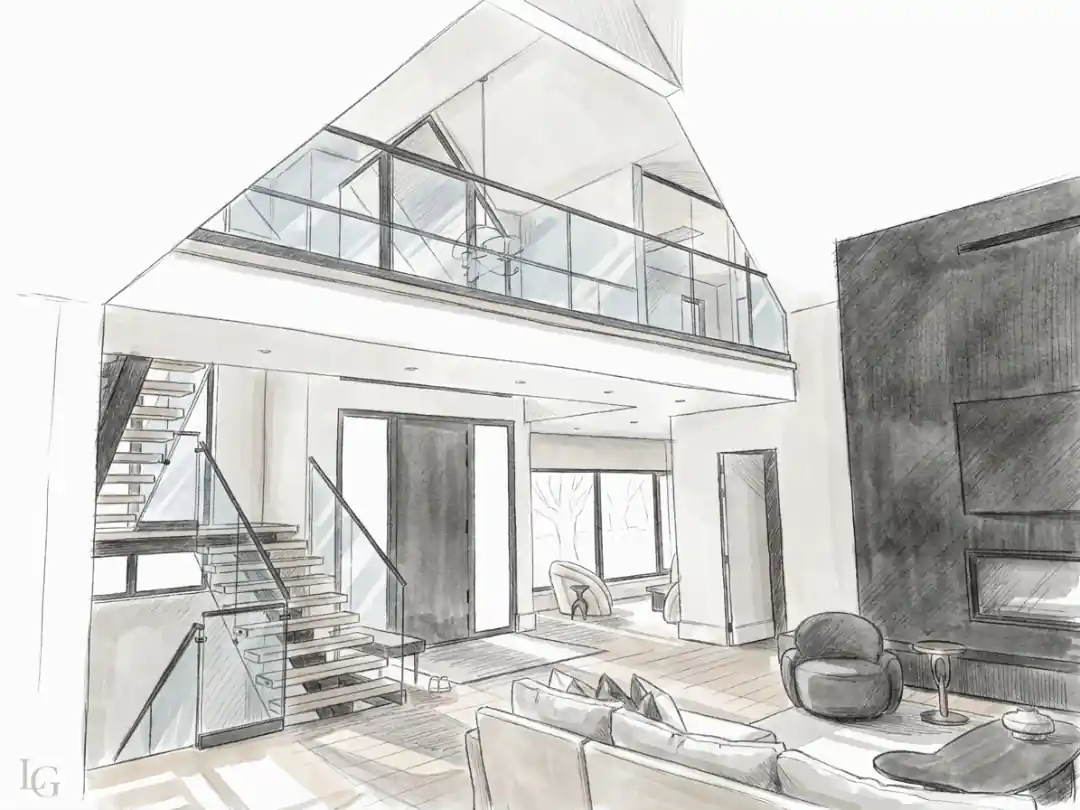 Toronto Custom Glass Railing CAD Sketch
