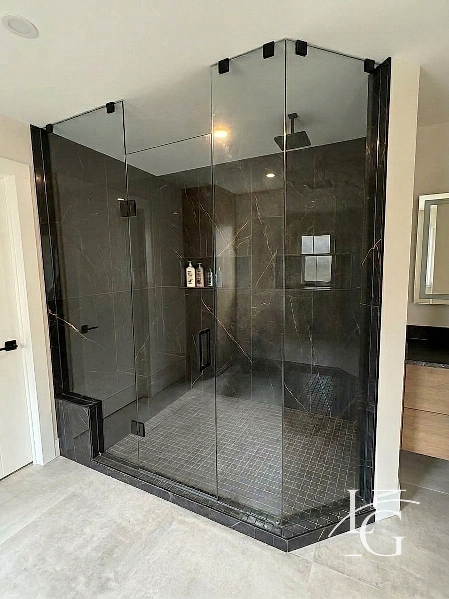 Frameless Shower Enclosure After Installation