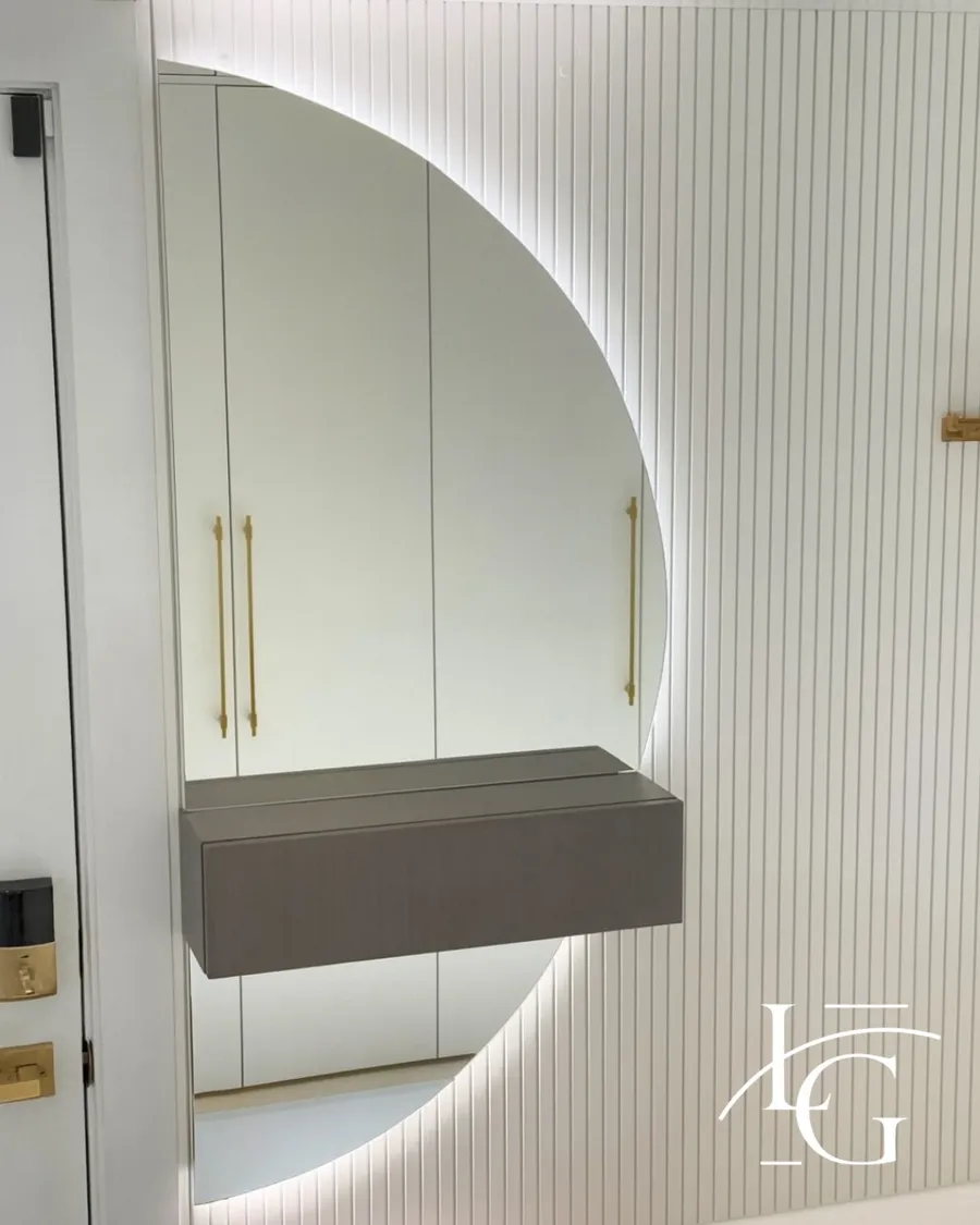 Custom mirror installed by Lux Glass in Burlington