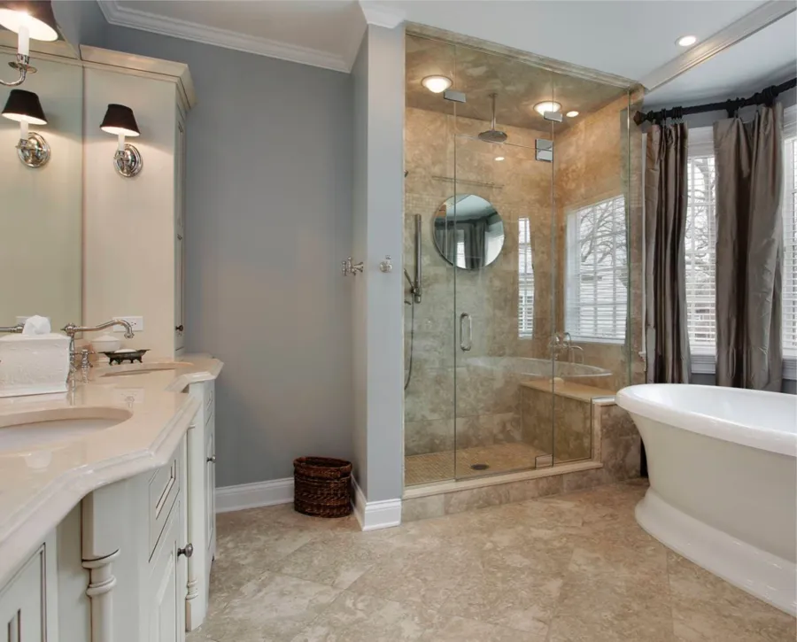 Frameless shower installed by Lux Glass in Guelph