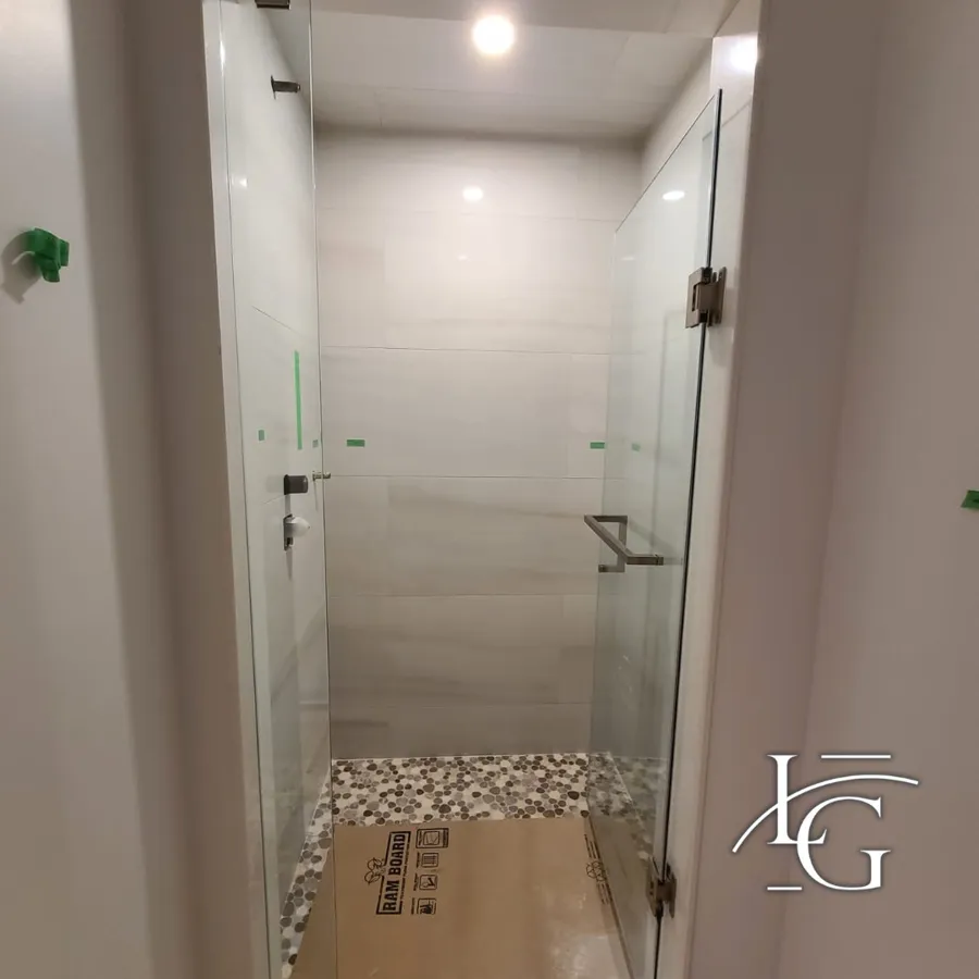 Frameless shower installed by Lux Glass in Kitchener