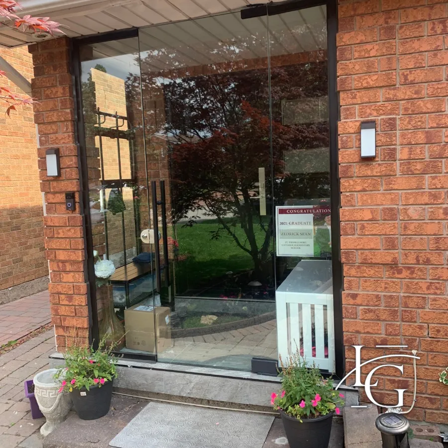Glass door installed by Lux Glass in Mississauga