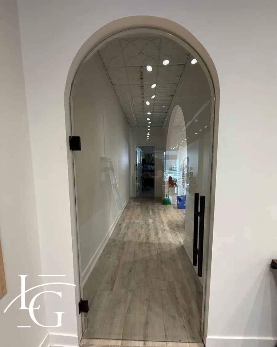 Glass door installed by Lux Glass in Toronto