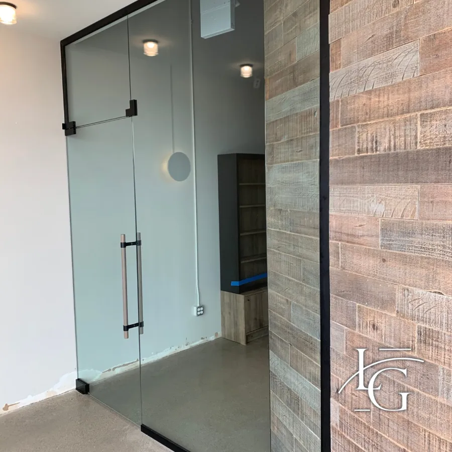 Glass partition installed by Lux Glass in Milton