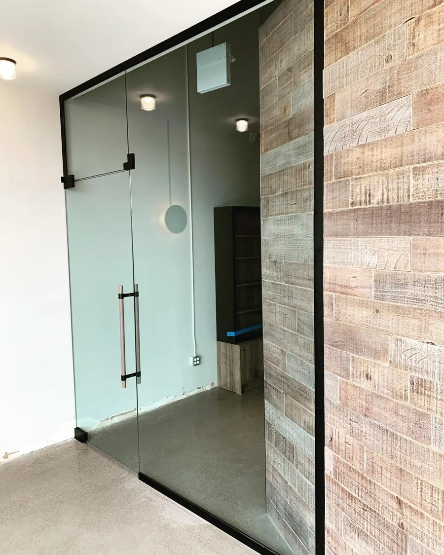 Glass partition installed by Lux Glass in Waterloo