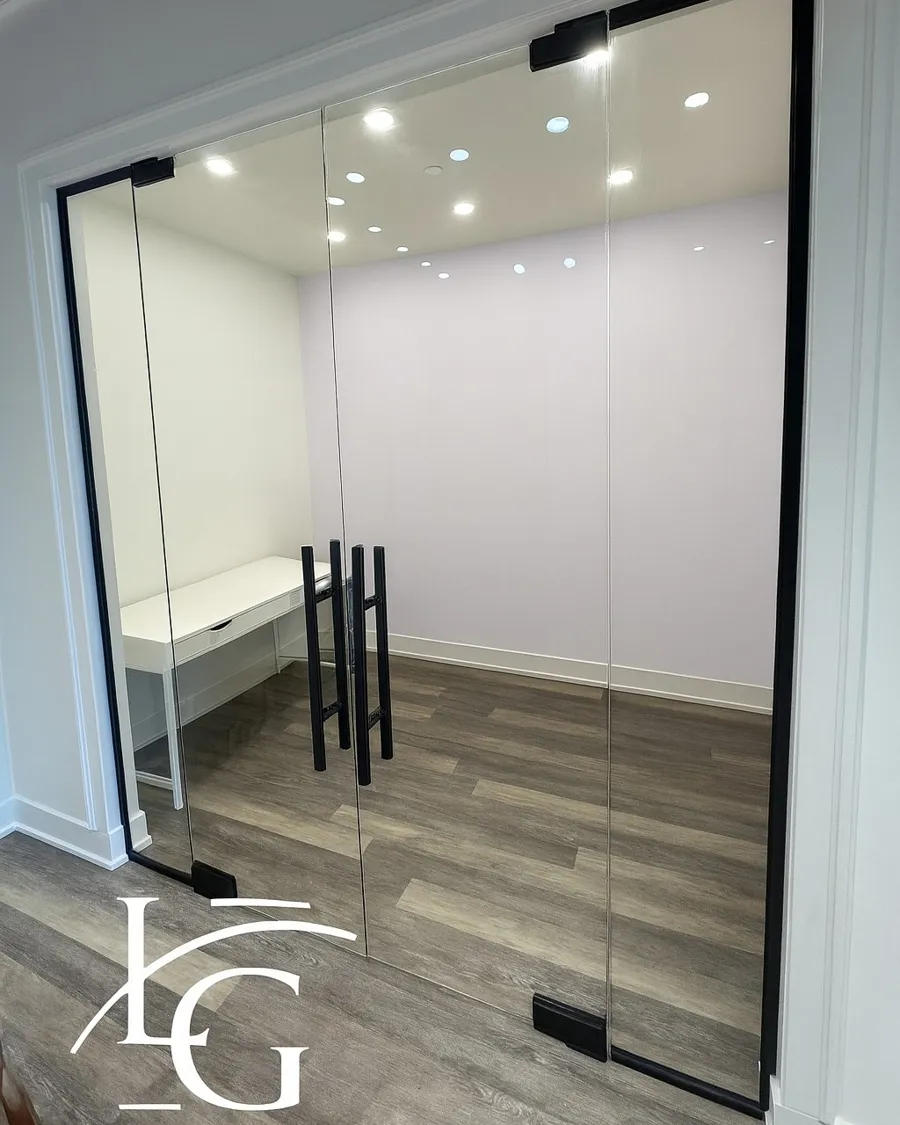 Glass partition installed by Lux Glass in Woodbridge