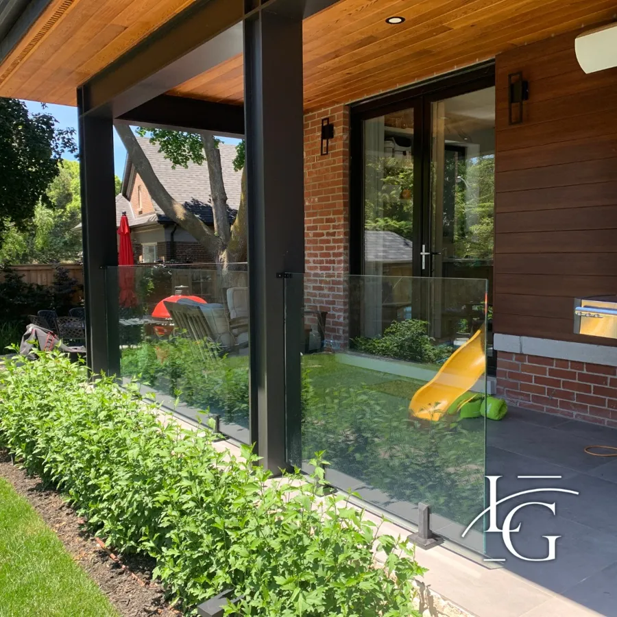 Glass railing installed by Lux Glass in Burlington