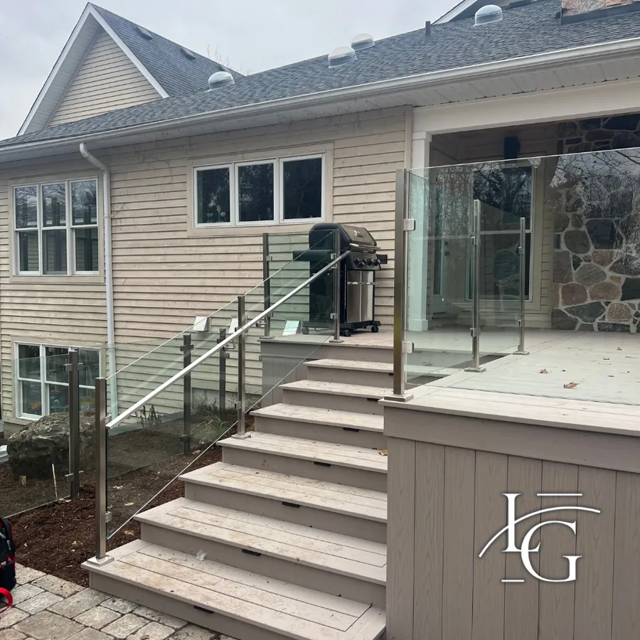 Glass railing installed by Lux Glass in Cambridge