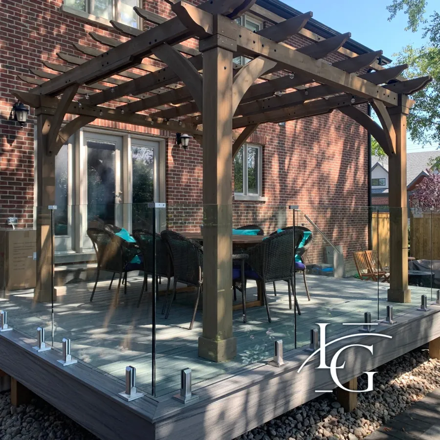 Glass railing installed by Lux Glass in Etobicoke