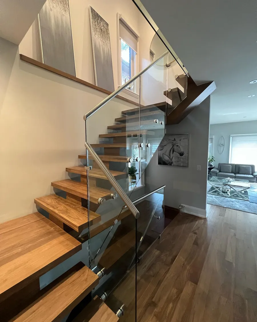 Glass railing installed by Lux Glass in Etobicoke
