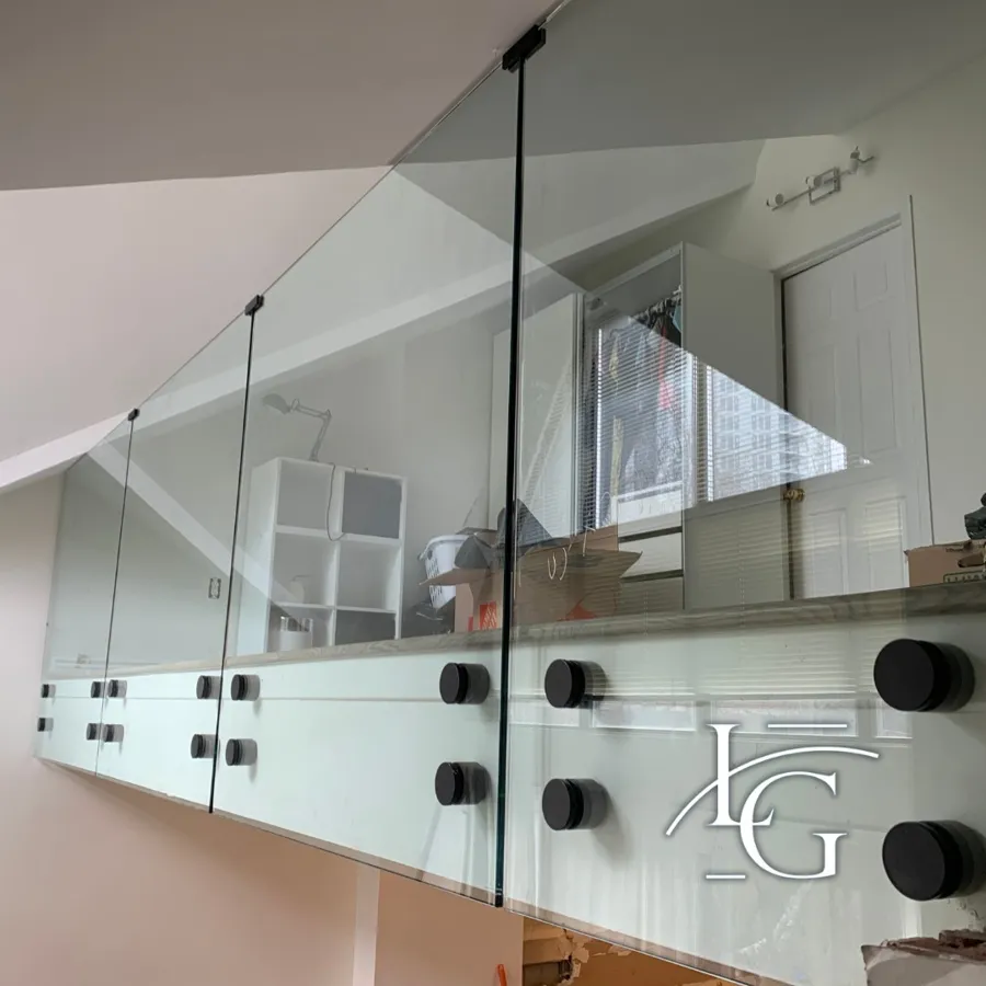 Glass railing installed by Lux Glass in Kitchener