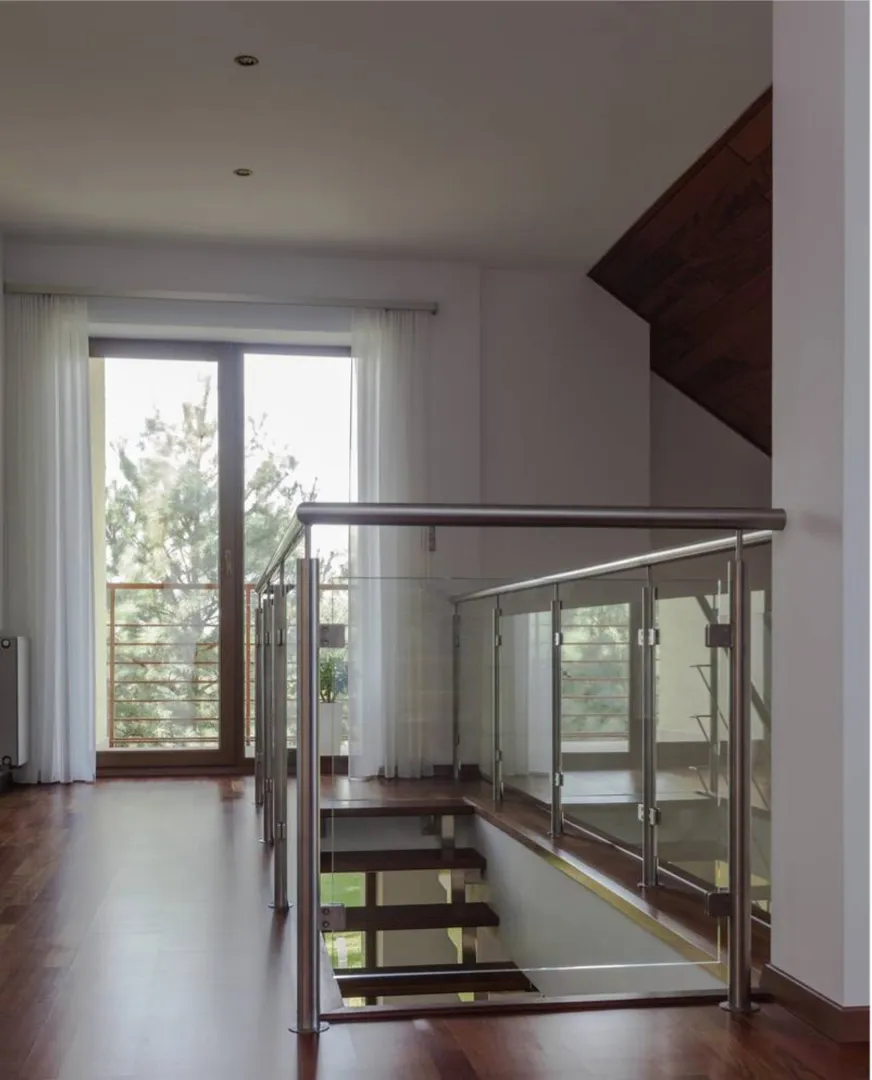 Glass railing installed by Lux Glass in Milton