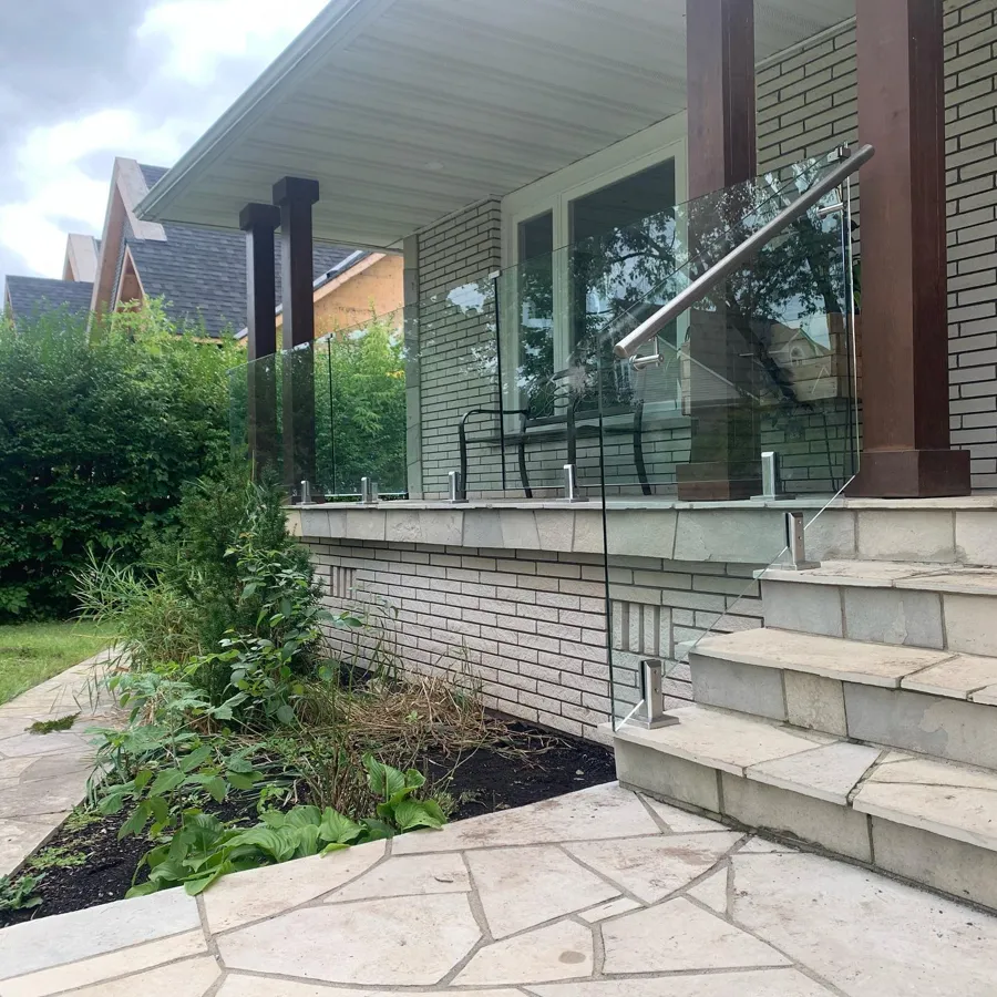 Glass railing installed by Lux Glass in Milton