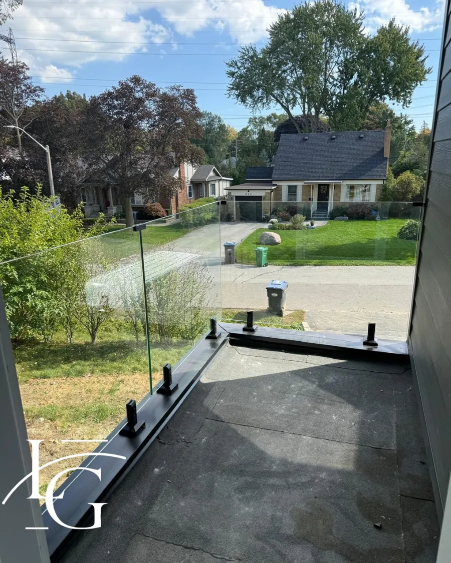 Glass railing installed by Lux Glass in Mississauga