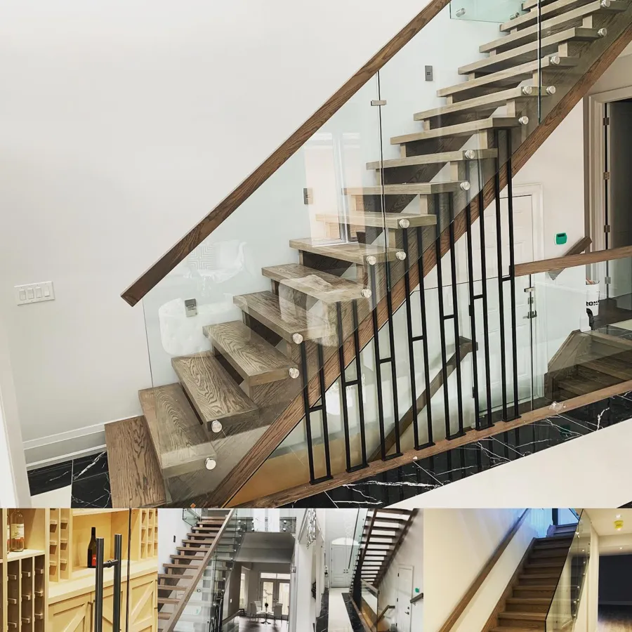 Glass railing installed by Lux Glass in North York