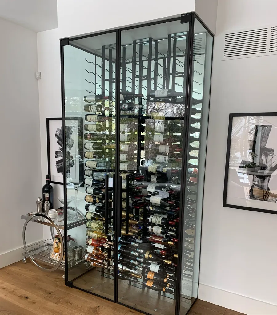 Glass wine room installed by Lux Glass in Etobicoke